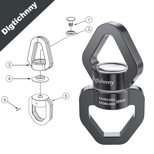 Swing Swivel, 35KN Safety Rotational Device,Swing Spinner for Web Tree Swing, Aerial Dance, Children's Swing, Hanging Hammock（Full Grey） - style: Gray-1 Pack