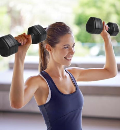 10LBS 20LBS 30LBS Dumbbell Set, Adjustable Dumbbells Set of 2 Hand Weights for Women Men Weight Sets for Home Gym Outdoor Exercise Workout Strength Training Equipments