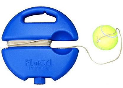 Tourna Fill & Drill Tennis Trainer, The Original Patented Water-Filled Base Tennis Trainer - color: Multi