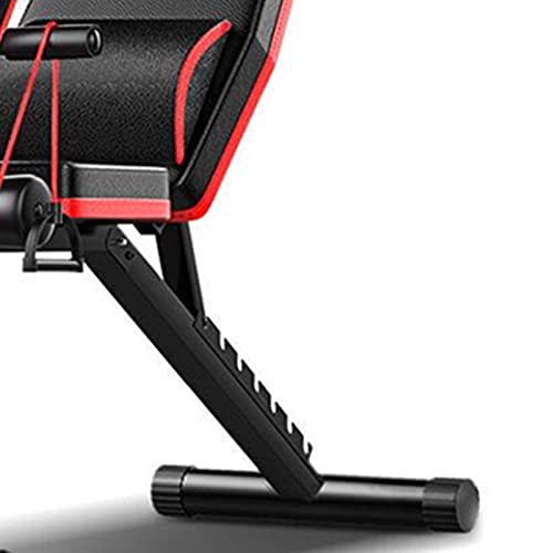 Adjustable Weight Bench, Foldable Exercise Workout Bench Press for Full Body Strength Training, 353lbs Stable Weight Folding Workout Bench with Resistance Band Set for Home Gym