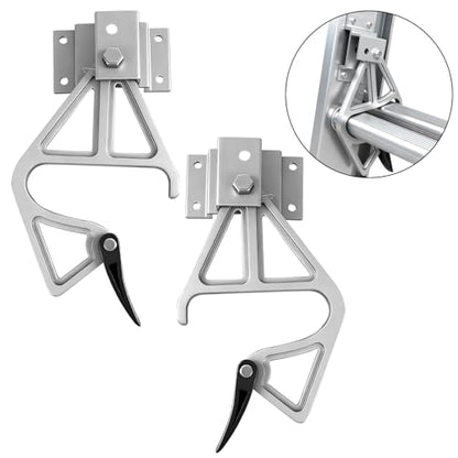2 Pack Aluminum Extension Ladder Locks, Ladder Rung Lock Kit Compatible with Model 28-11 Werner Aluminum Fiberglass 24 ft, 28 ft, 32 ft, Extension Ladder Parts - color: Sliver