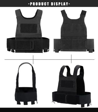 Weighted Vest for Men and Women Adjustable Weight Vests Low Profil Vest Quick Release Strength and Endurance Training Fitness Tactical Running Workouts