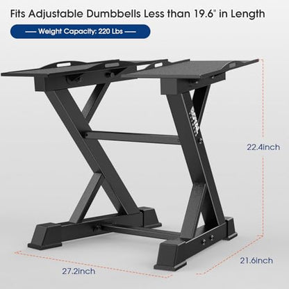 Adjustable Dumbbell Rack Weight Rack Heavy Duty, Home Gym Dumbbell Storage Stand Holder - color: Black