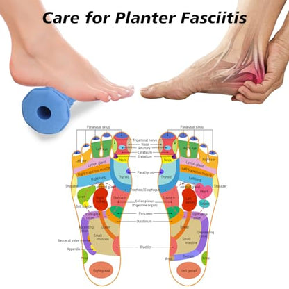 Blue Foot Massager Roller for Plantar Fasciitis, Arch Heel Pain Relief - color: Blue