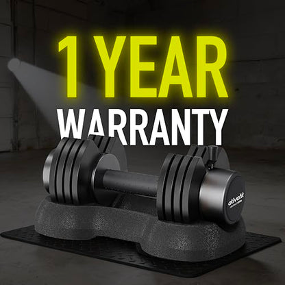 ATIVAFIT Adjustable Dumbbell Set of 2, 5–88LB Quick Dial Free Weights with Double Safety Lock, Anti-Slip Steel Handle & Storage Box, Space Saving Home Gym Equipment for Full Body Strength Training, Suitable for Home Fitness Users - color: Midnight-25lbs
