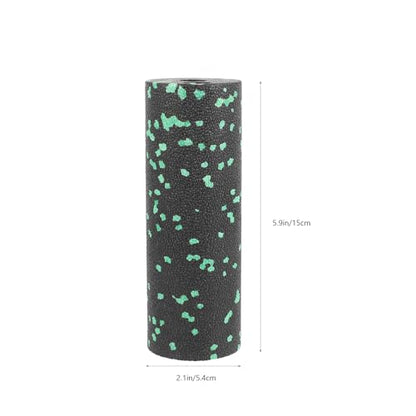 IMIKEYA Portable Compact Exercise Foam Roller for Muscle Massage, Lightweight Hollow Fitness Massager for Legs and Body, Green Travel-Friendly Massage Column for Exercise and Relaxation
