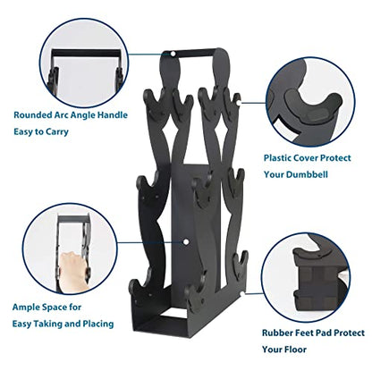 Dumbbell Storage Rack Weight Organizer Rack Only for Home Gym Weight Rack No need Assembly - size: 3 layers