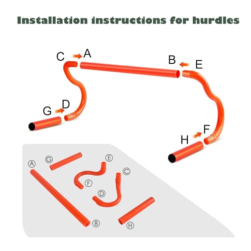 Agility Hurdles Detachable Speed Hurdles Spliced Agility Training Equipment for Soccer, Basketball and Track Drills