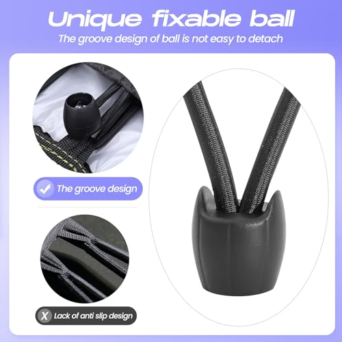 Fitness Trampoline Elastic Rope 8mm Thick Replacement Bungee Cords for Trampoline Heavy Duty Bungee Rope with Pull Tool Trampoline Parts