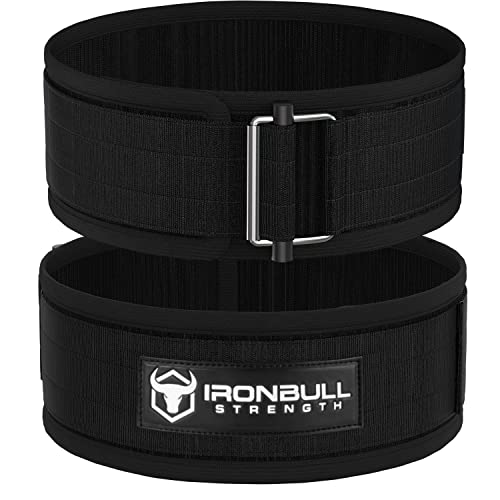 Lifting Belt for Weightlifting, Cross-Training, Olympic Lifting & Bodybuilding | Auto-Lock Padded Nylon Back Support for Squats, Deadlifts Bench Press, Gym, Workout