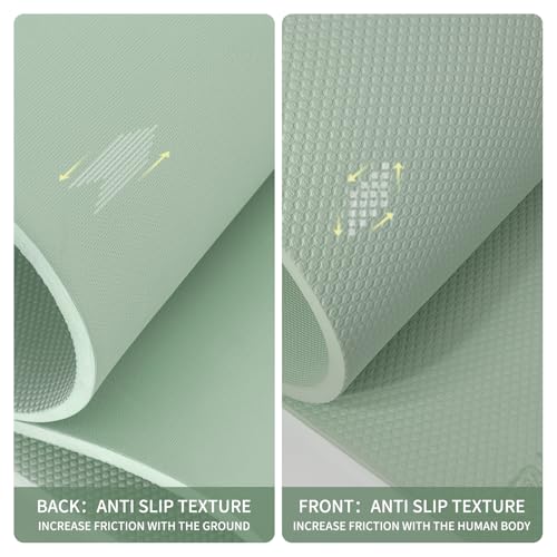 PAIDU Large Yoga Mat-72’x36’x0.4’ Extra Width ＆ Thick,Comfortable,Non-Slip Exercise Mat-Works Great on All Floor for Stretching,Yoga Studio,Gym or Home Workouts