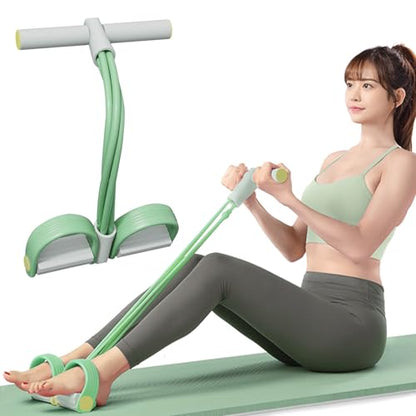 Foot Pedal Resistance Band,6-Tube Pedal Puller Resistance Rope,Yoga Elastic Exercise Bands, for Women Jump Fitness, Abdomen/Arm Weight/Waist/Leg Stretching Slimming Training