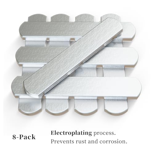 Mavee Fractional Weight Vest Plates, Rustproof Solid Steel Inserts for Rucking, Tactical Carrier & Strength Training - color: Silver (Electroplated), size: 5.9 Inch (8 Pack / 3.5 Lbs)