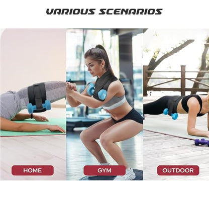 Adjustable Hip Thrust Belt - Home & Travel Glute Trainer | Lightweight & Foldable Design |Slip-Resistant Padding for Hip Protection