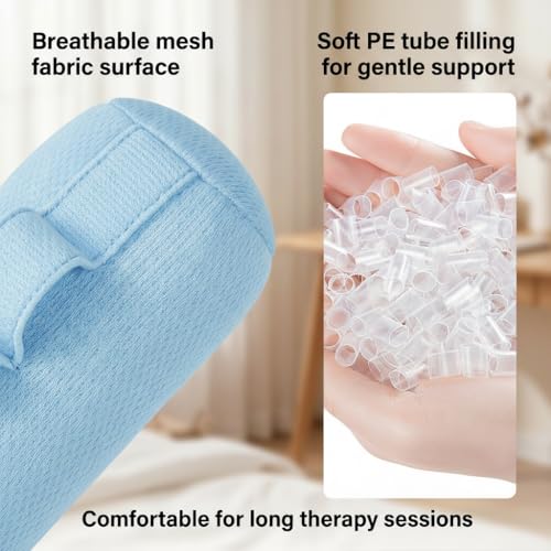 Firm Palm Grip Strengthener with PE Tube Filling, Finger Contracture Cushion for Hand Therapy, Adjustable Hand Splint Alternative for Stroke Recovery, Grip Strength & Hand Function Training, Blue