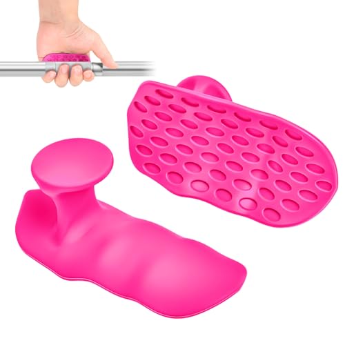 Anti-Slip Workout Grips - Widened and Thickened Rubber Hand Protector Ryptfit Grips for Weightlifting, Pull-ups, Gym for Men and Women, Silicone Gym Grip Pads, Soft, Pal