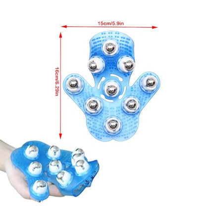 Manual Massage Ball Roller Small Handheld Massage Therapy and Relax Tool Body Massager Gloves Leg Massage Tools for Muscle Tension Relief Neck Back Joint Shoulder Foot Hand Thigh Tummy Butt
