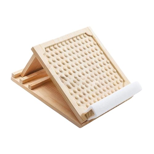 Yiju Slant Board Wooden Calf Stretcher Adjustable Leg Stretch Ankle Exercise Training Equipment Foot Incline Board with Sturdy Triangular Frame and Raised