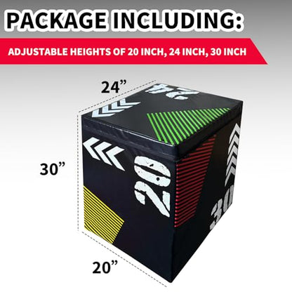 Soft Jumping Box, 3 in 1 Plyo Jumping Exercise Box, for Exercise for Home Gym