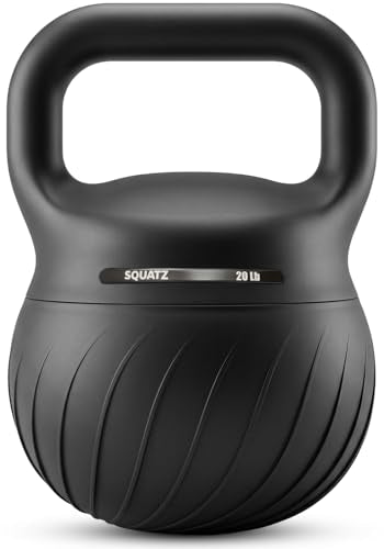 Squatz 20 lb Soft Training Kettlebells for Home Gym, Shock-Absorbing Base, Kettlebell with Extra-Wide Non-Slip Handle, Floor-Safe Design for Strength Workouts and Full Body Conditioning Sessions