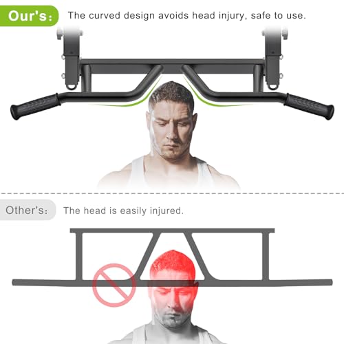 SELEWARE Heavy Duty Welded Pull Up Bar Wall/Joist/Ceiling Mount Chin Up Bar - color: E1: Black Joist Mount Pull Up Bar