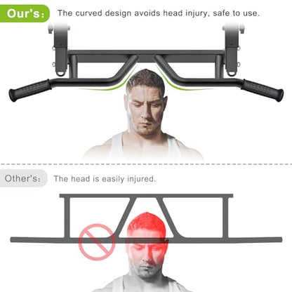 SELEWARE Heavy Duty Welded Pull Up Bar Wall/Joist/Ceiling Mount Chin Up Bar - color: E1: Black Joist Mount Pull Up Bar
