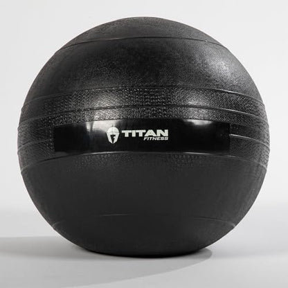 Titan Fitness Rubber Slam Ball, Dead Weight Ball Absorbs Impact, Minimal Bounce, Textured Surface for Strength and Conditioning, Cardio Workouts, Full Body Workout - style: 35 LB