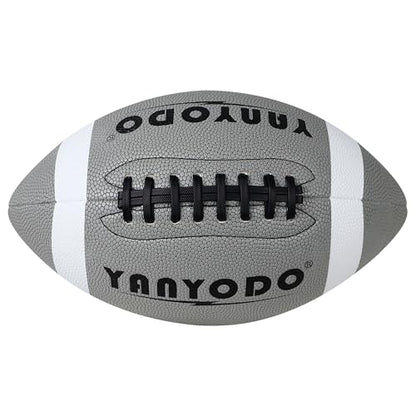 6 Pack Football Size 6/9 Official Sized Ball with Textured Grip for Youth High School&College Practice, Match and Scrimmage Play Indoors & Outdoors All Weather Use with Pump