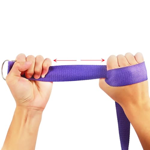 POPETPOP Yoga Stretch Belt 72 Inch Elastic Fitness Stretch Band with Durable Buckle for Flexibility Muscle Stretching and Daily Exercise