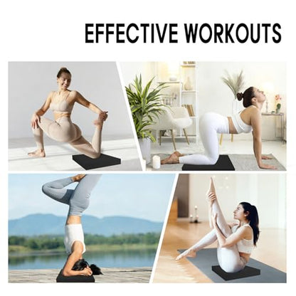Exercise Balance Pad，Balance Foam Mat for Physical Therapy Equipment & Strength Stability Training, Slip Resistant Foam Mat for Yoga, Pilates, Meditation，Gardening knee pads - color: black