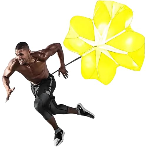Running Speed Chute Resistance Parachute 56 inch Powerchute Umbrella Training Sprint Power Soccer Trainer for Runner, Football, Soccer Drilling