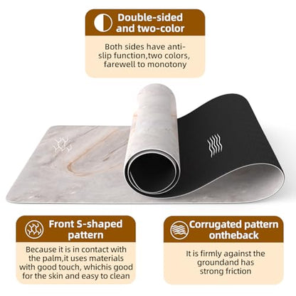 FOLAI Extra Thick Yoga Mat 6mm，pilates mat thick - Non-Slip Exercise Mat for HIIT, Pilates & Home Workouts & Workout with Free Carry Strap - color: Khe Sanh
