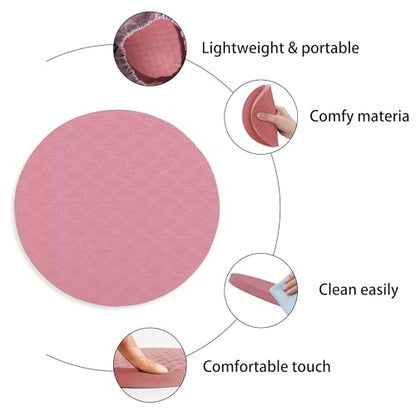 Premium Exercise Knee Support Set of 10 | Thick Foam Yoga Pilates Cushion for Women Men | Knees Elbows Wrists Hands Head Protection - color: Pink