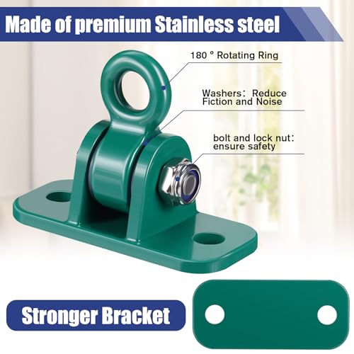 Tandefio 6 Sets Swing Hanger with Swingset Accessory, Green - color: Green