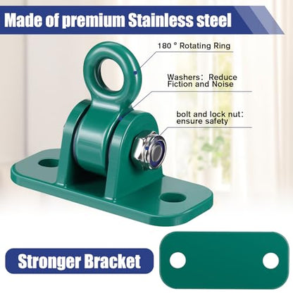 Tandefio 6 Sets Swing Hanger with Swingset Accessory, Green - color: Green
