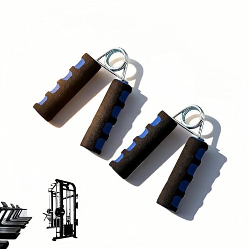 Hand Grip Strengthener Set, Carbon steel wire+thickened foam Hand Exerciser for Wrist Forearm and Finger Strength Training, 2 Pack