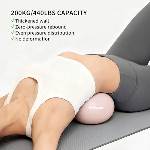 FITMIND_Pilates Ball 10 Inch Anti-Burst Slip Resistant Mini Yoga Ball for Fitness, Core Training, Physical Therapy, Balance, Stability, Stretching 200kg 440lbs Capacity