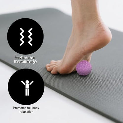 4pcs Foot Massage Ball, Multi-Color Durable TPR Spiky Roller Portable Plantar Deep Spikyball Massage Fascia Tools Accessories for Women & Men Home Use