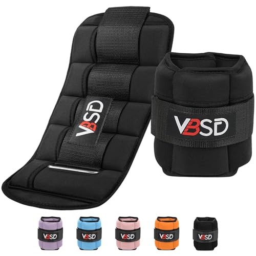 Adjustable Ankle Weights for Men Women, 2 4 6 8 10 lbs 1 Pair Leg Weight Straps, Weighted Ankle Weight Set with Removable Sandbags for Walking Running Yoga Physical Therapy Gym Home Workout