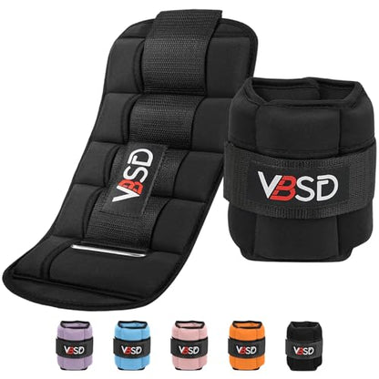 Adjustable Ankle Weights for Men Women, 2 4 6 8 10 lbs 1 Pair Leg Weight Straps, Weighted Ankle Weight Set with Removable Sandbags for Walking Running Yoga Physical Therapy Gym Home Workout