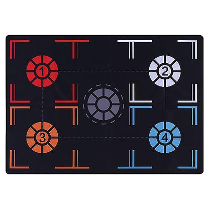 Patikil Basketball Training Mat - Rubber Basketball Footstep Pad Non-Slip Training System with Point Reminder and Pace Ball Control Player Foot Grip - size: 105x75cm