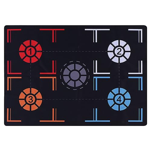Patikil Basketball Training Mat - Rubber Basketball Footstep Pad Non-Slip Training System with Point Reminder and Pace Ball Control Player Foot Grip - size: 105x75cm