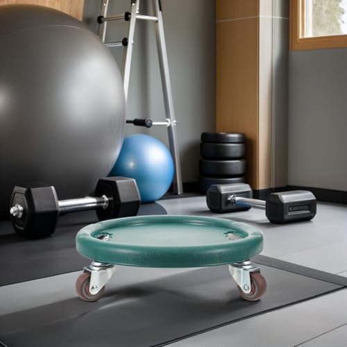 Ab Roller Wheel Abdominal Exercise Sliders with 4-wheel Design, Silent Multi-directional Core Trainer for Home Gym Fitness, Green Workout Gliding Discs for Strength Training