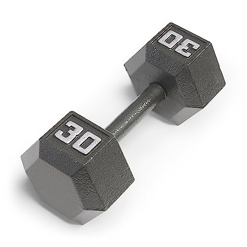 Marcy Cast Iron Hex Dumbbells Collection - Available size from 3-lb to 100-lb, SOLD INDIVIDUALLY - style: 30lbs