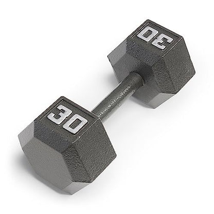 Marcy Cast Iron Hex Dumbbells Collection - Available size from 3-lb to 100-lb, SOLD INDIVIDUALLY - style: 30lbs