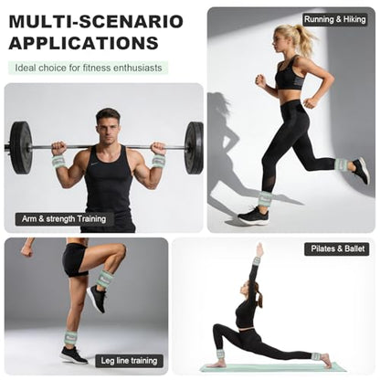 Ankle Wrist Weights, Adjustable Arm Leg Weights for Women Men, Secure Fit Non-Slip Exercise Weights for Home Workout, Running, Walking, Aerobics, Physical Therapy