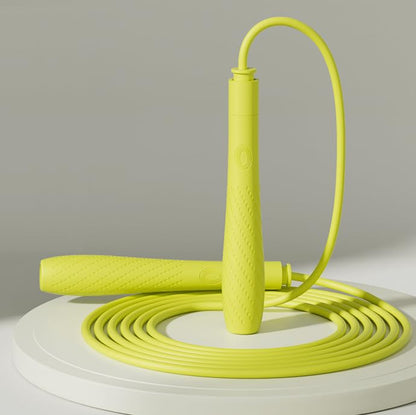 Jump Rope with silicone handle,Tangle-Free Jump Rope with Dual Bearing System,Ultra-Smooth for Fitness & Training - color: green