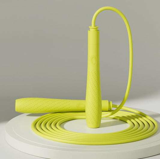 Jump Rope with silicone handle,Tangle-Free Jump Rope with Dual Bearing System,Ultra-Smooth for Fitness & Training - color: green