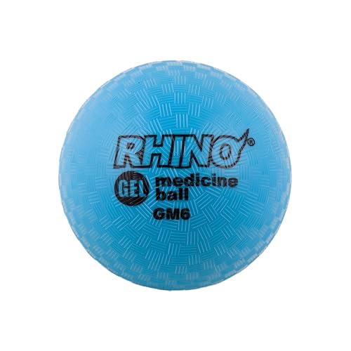Champion Sports Rhino Gel Filled Medicine Ball – Durable, Soft Grip Weighted Ball for Strength, Cardio, & Rebounder Training – Multiple Weights for Home Gym & Fitness - style: 4 Lb Medicine Ball (Blue)