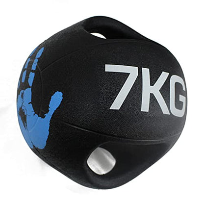 Professional 3KG-10KG Double Handle Grip Medicine Ball - for Weights Training MMA Boxing Exercise Fitness (J 7KG)